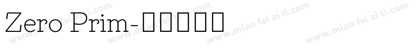 Zero Prim字体转换